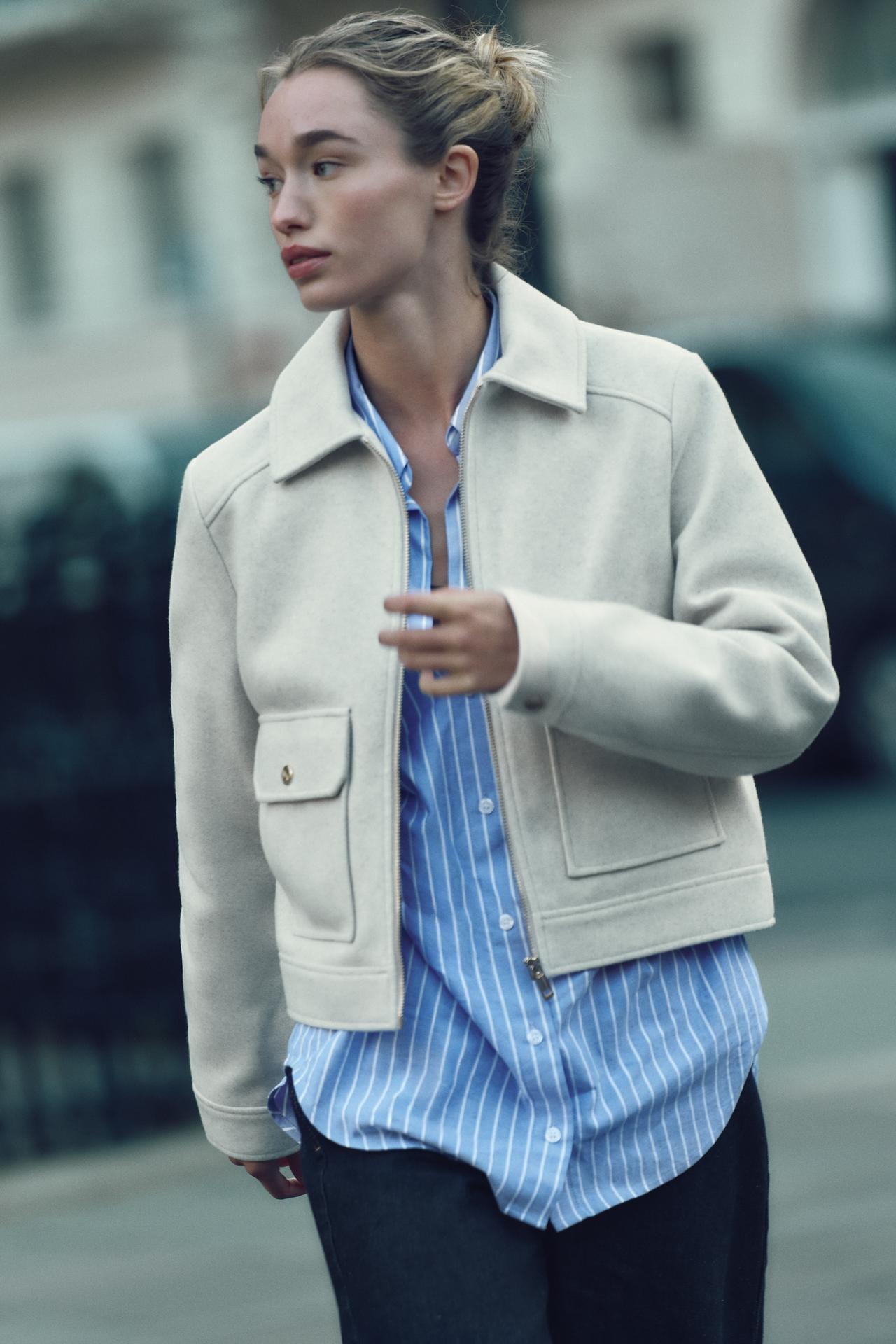 Veste Femme Zippée avec Ornements