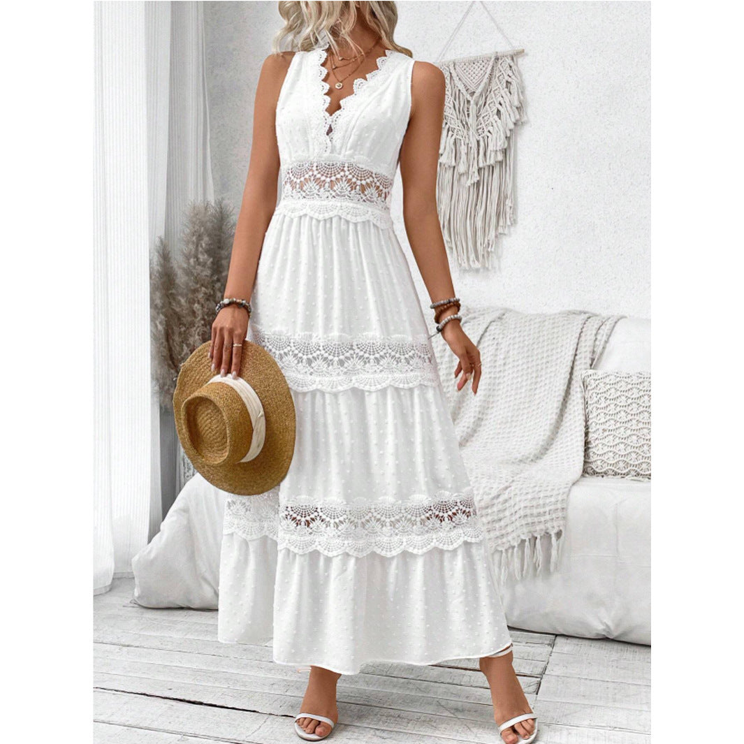 Robe Dentelle Blanche Élégante