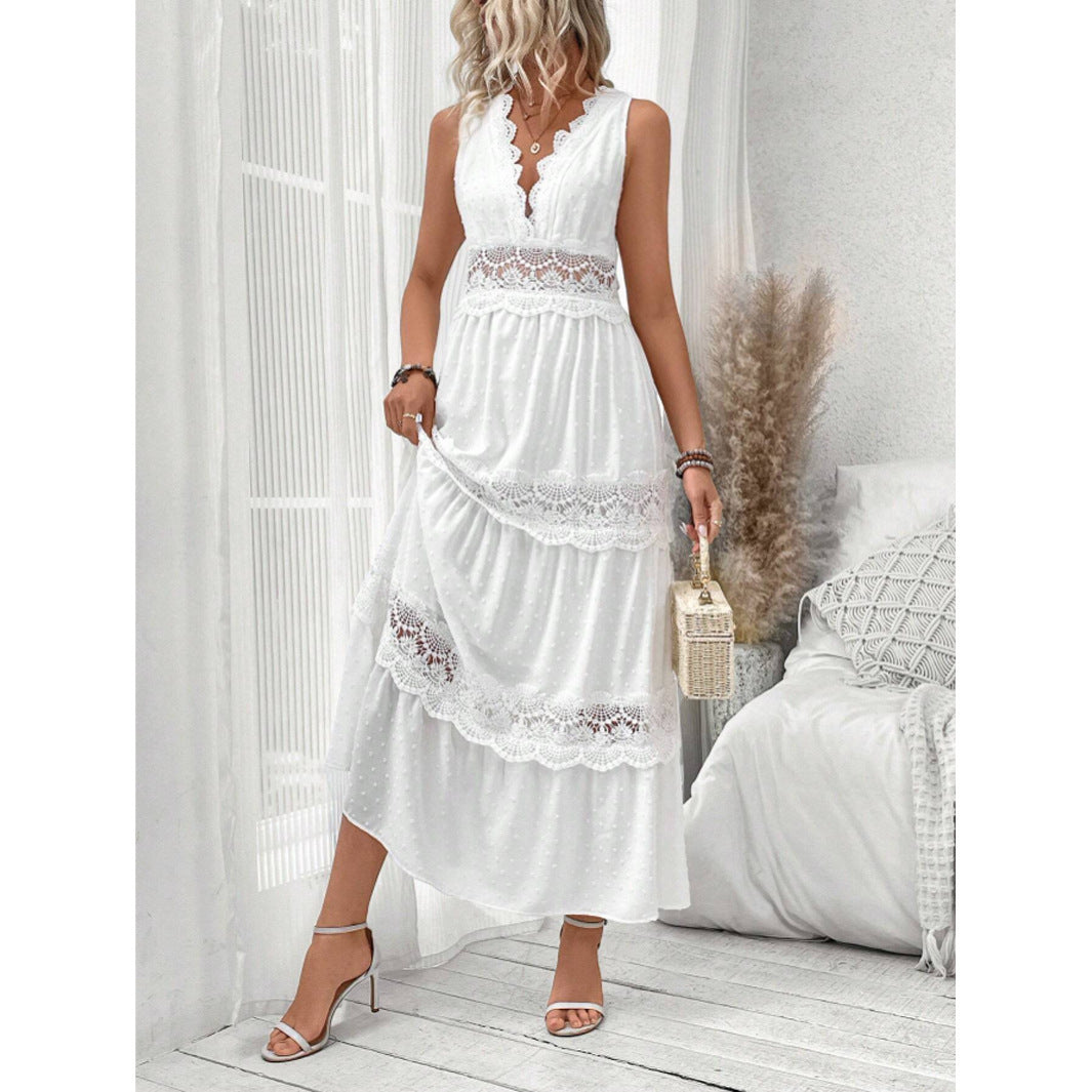 Robe Dentelle Blanche Élégante
