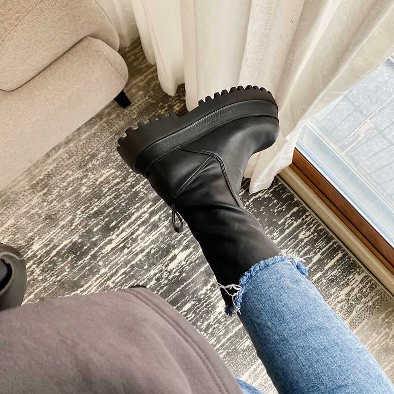 Bottes Courtes Britanniques à Semelle Épaisse | Style Hauteur
