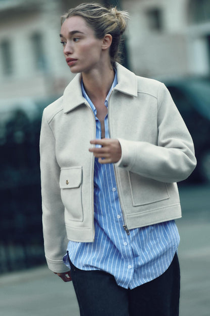Veste Femme Zippée avec Ornements