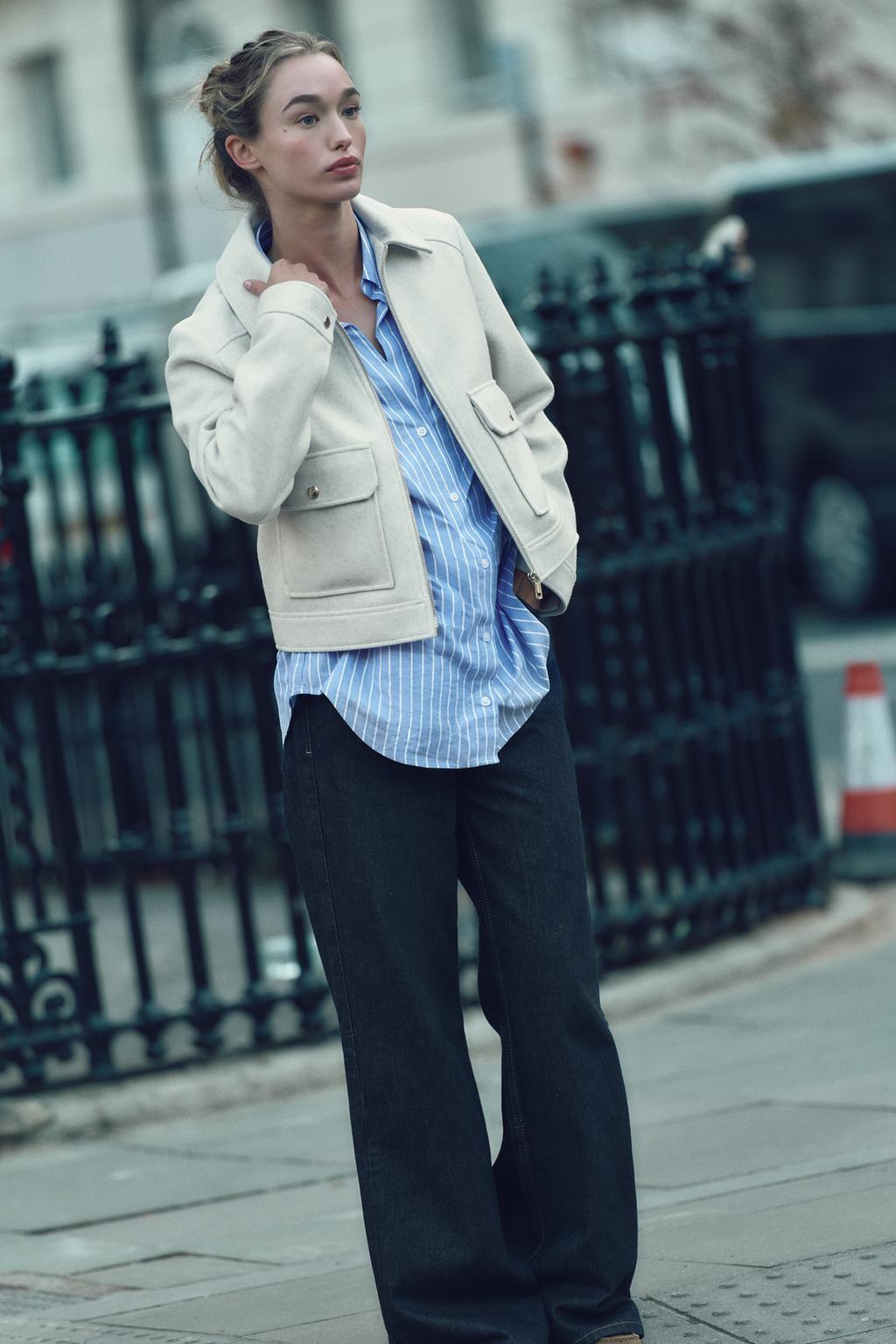 Veste Femme Zippée avec Ornements
