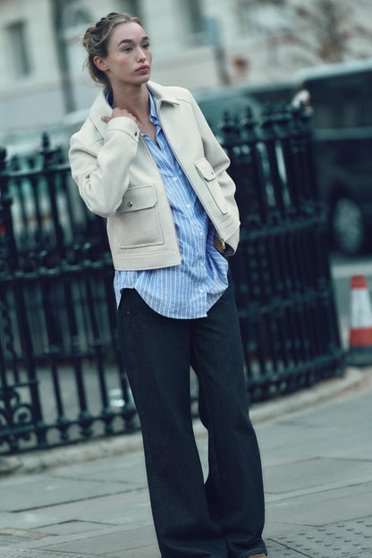 Veste Femme Zippée avec Ornements