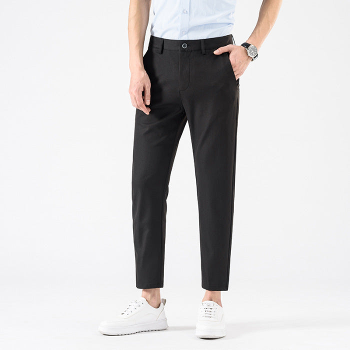 Pantalon Homme Ajusté Élégant Printemps-Automne