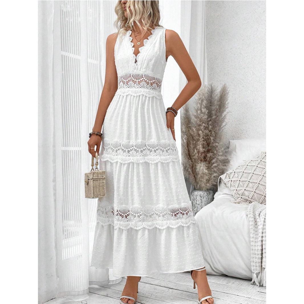 Robe Dentelle Blanche Élégante