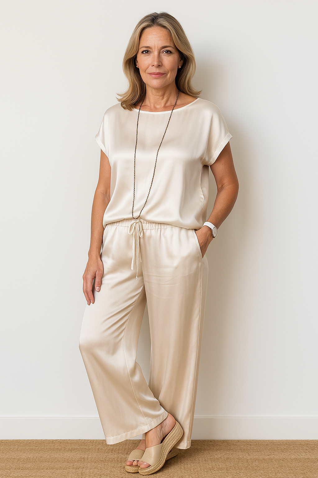 Ensemble Décontracté Femme | Chemise Ample et Pantalon Large