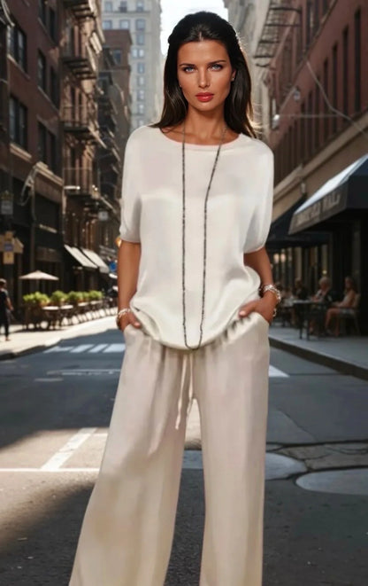 Ensemble Décontracté Femme | Chemise Ample et Pantalon Large