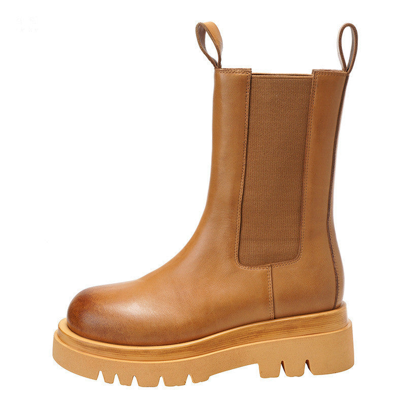 Bottes Femme Montantes Style Martin | Mode Plateforme Chic