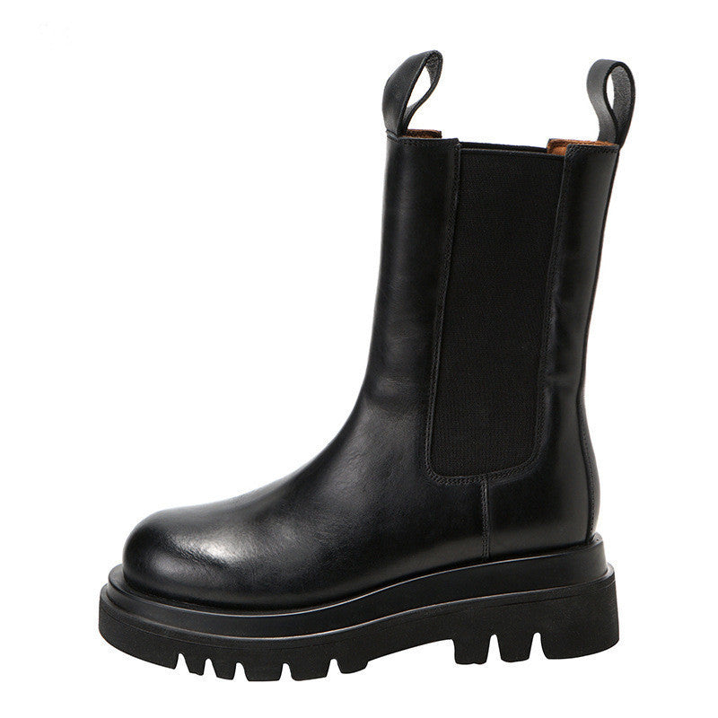 Bottes Femme Montantes Style Martin | Mode Plateforme Chic