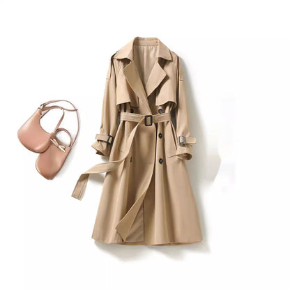 Trench mi-long femme ceinturé élégant et chic