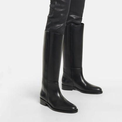 Bottes Hautes Femme Grande Taille | Talon Bas et Confort
