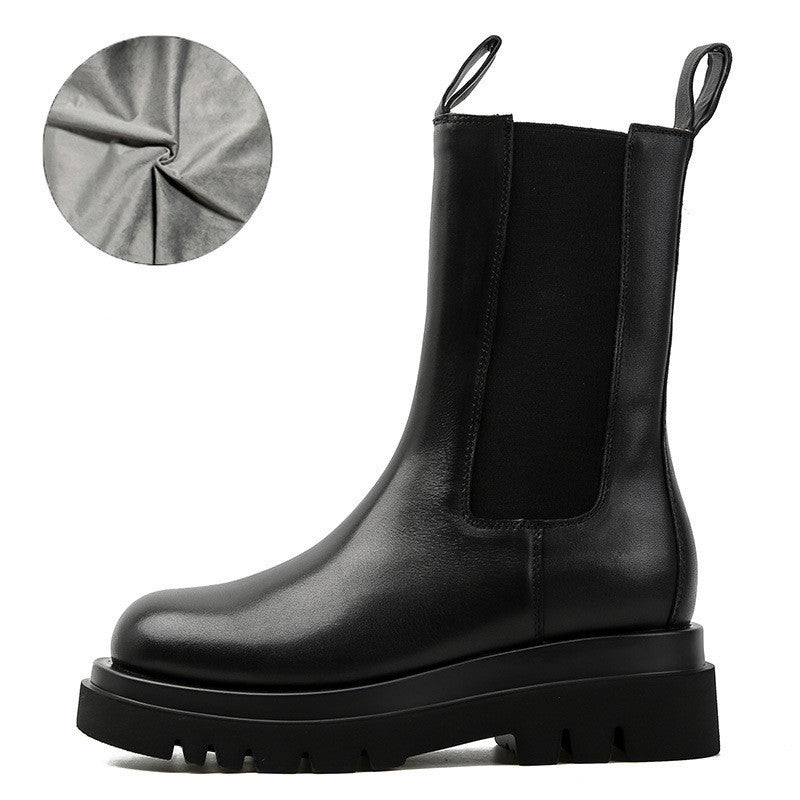 Bottes Femme Montantes Style Martin | Mode Plateforme Chic