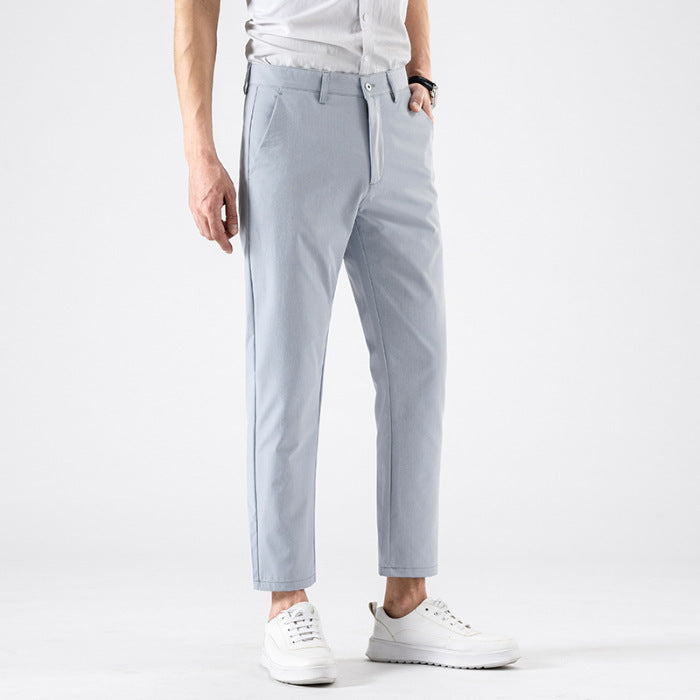 Pantalon Homme Ajusté Élégant Printemps-Automne