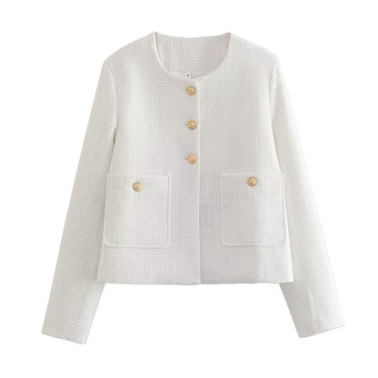 Veste Femme Classique Style Décontracté Uni Chic