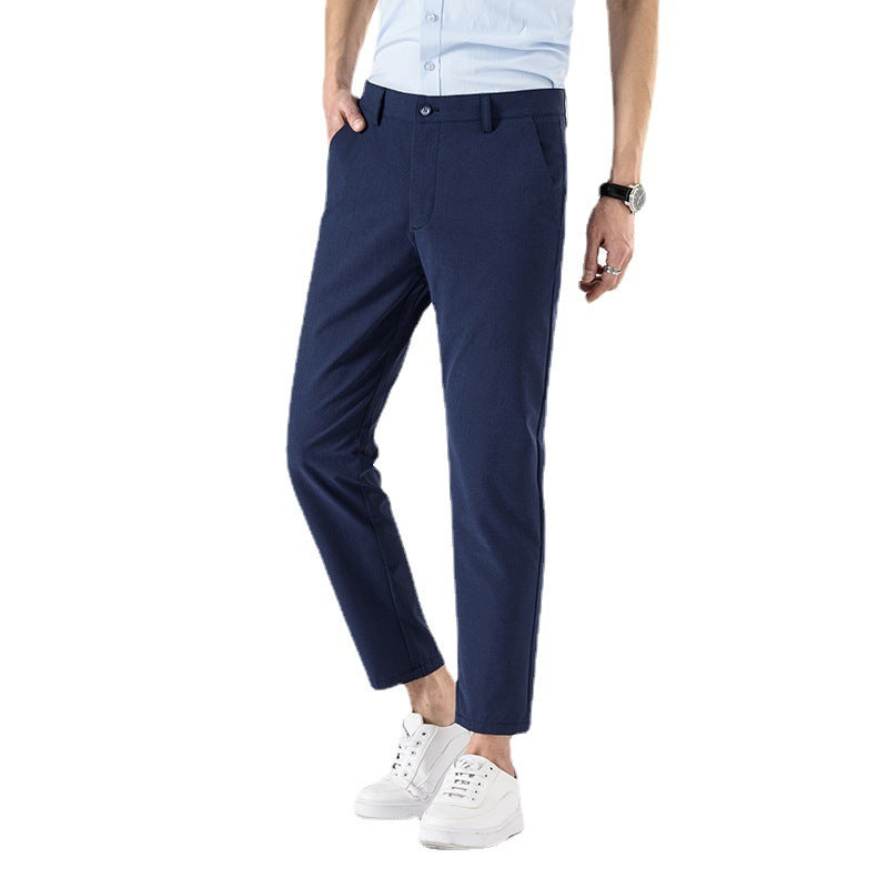 Pantalon Homme Ajusté Élégant Printemps-Automne