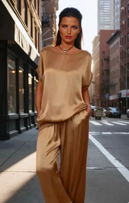 Ensemble Décontracté Femme | Chemise Ample et Pantalon Large