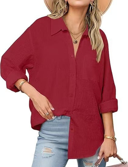 Chemise Femme Manches Longues | Style Décontracté
