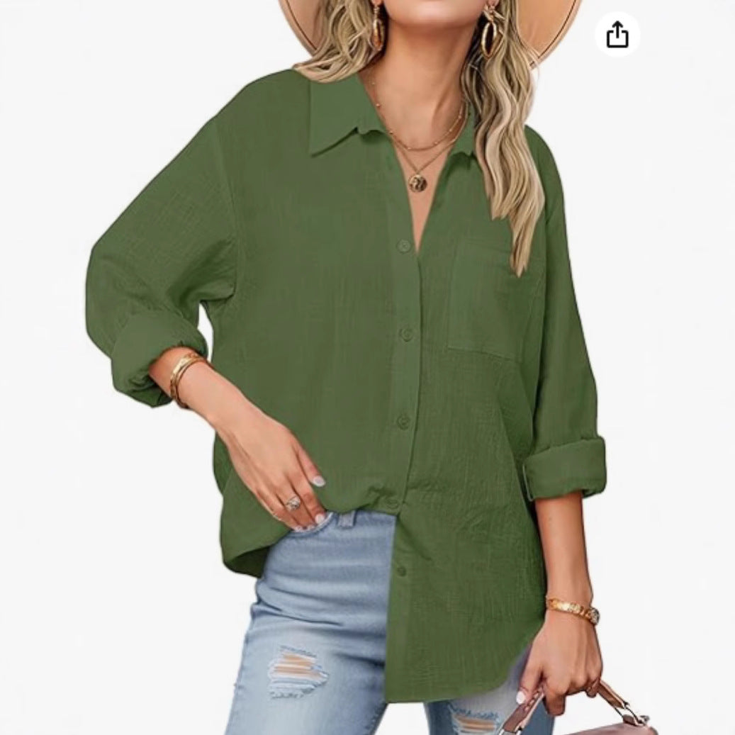 Chemise Femme Manches Longues | Style Décontracté