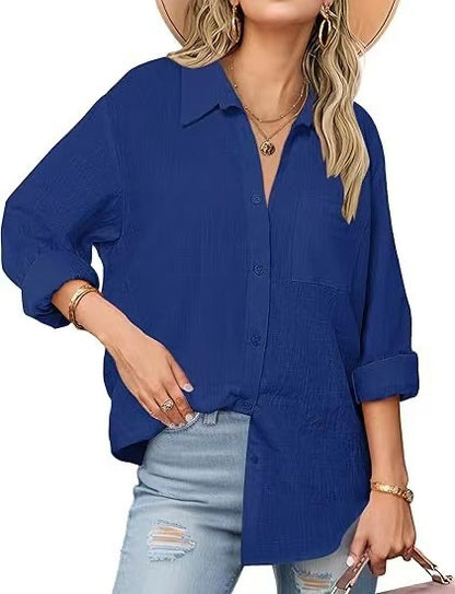 Chemise Femme Manches Longues | Style Décontracté