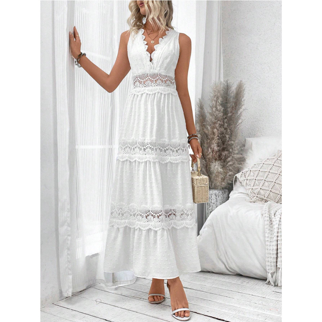Robe Dentelle Blanche Élégante