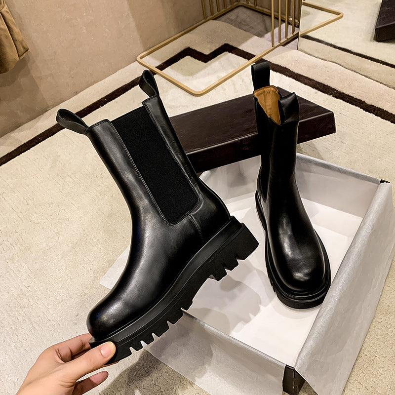 Bottes Femme Montantes Style Martin | Mode Plateforme Chic