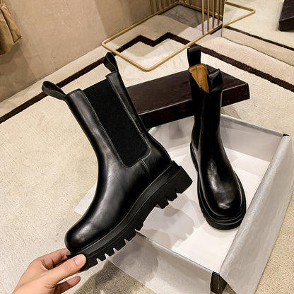 Bottes Femme Montantes Style Martin | Mode Plateforme Chic