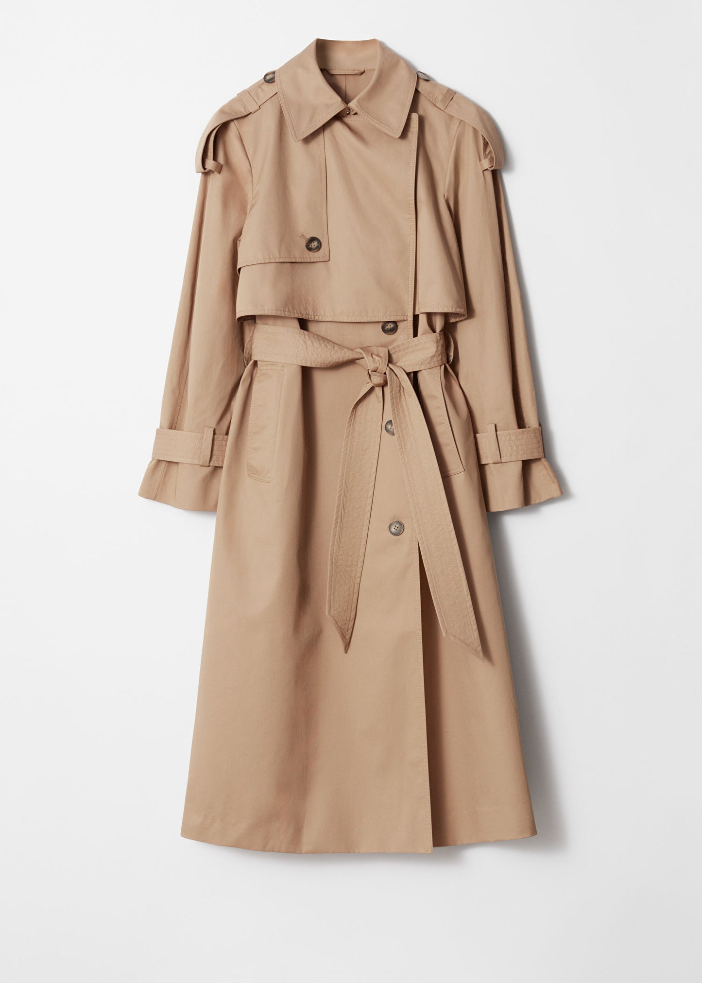 Trench mi-long femme ceinturé élégant et chic