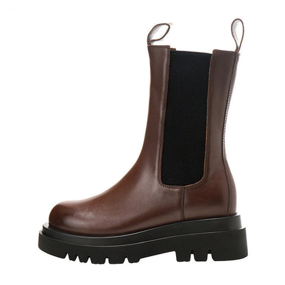 Bottes Femme Montantes Style Martin | Mode Plateforme Chic