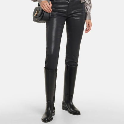 Bottes Hautes Femme Grande Taille | Talon Bas et Confort