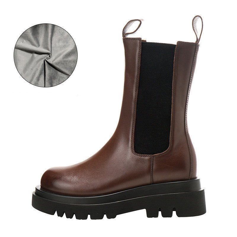 Bottes Femme Montantes Style Martin | Mode Plateforme Chic