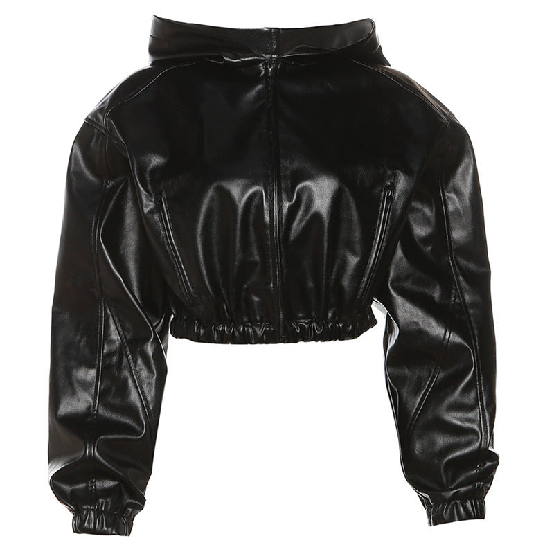 Blouson Bombardier Court en Cuir GRLFRND - Style Chic & Tendance