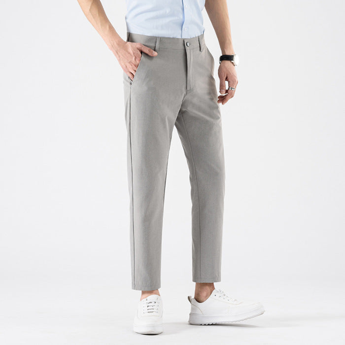 Pantalon Homme Ajusté Élégant Printemps-Automne