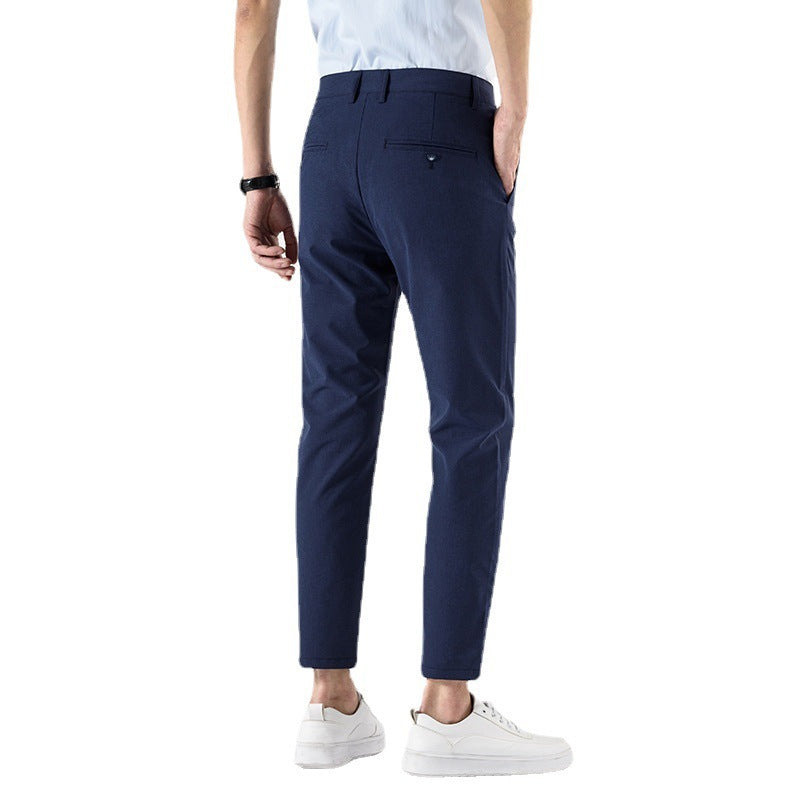 Pantalon Homme Ajusté Élégant Printemps-Automne