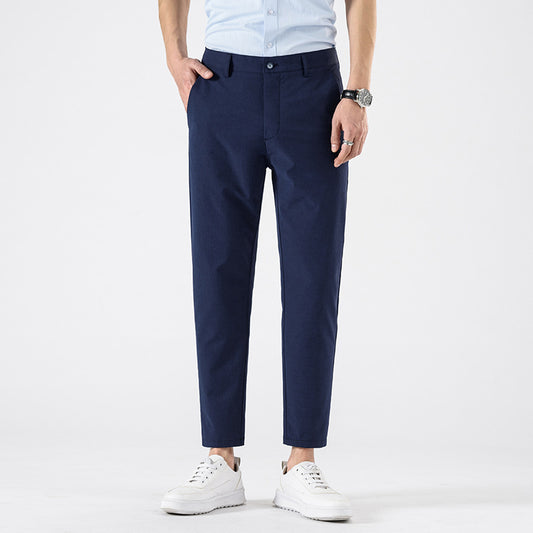 Pantalon Homme Ajusté Élégant Printemps-Automne