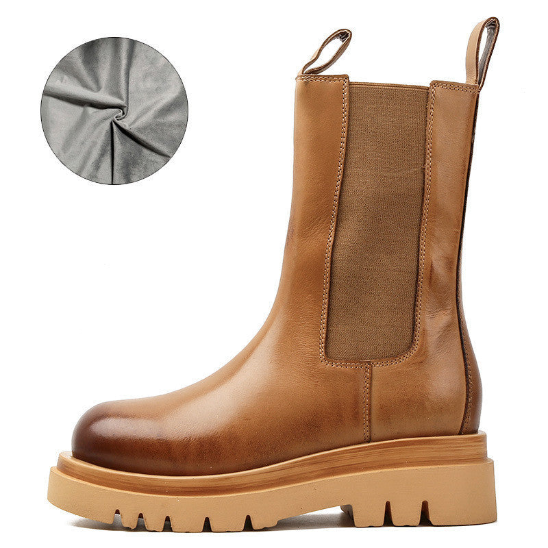 Bottes Femme Montantes Style Martin | Mode Plateforme Chic