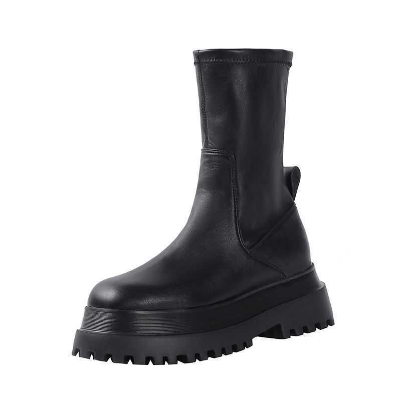 Bottes Courtes Britanniques à Semelle Épaisse | Style Hauteur