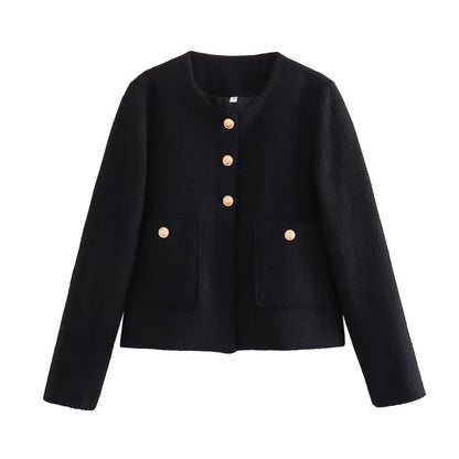 Veste Femme Classique Style Décontracté Uni Chic